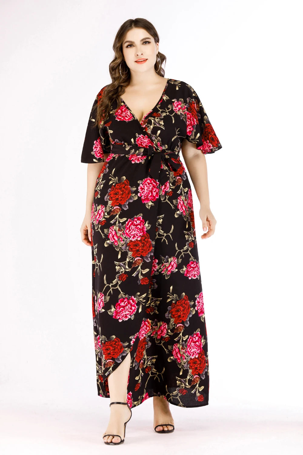 XL-6XL Curvy Clothing Casual Woman Long Dresses Knit Middle-aged Women Dress Short-Sleeved Sexy Female Large Size Summer Dress XL-6XL Curvy Clothing Casual Woman Long Dresses Knit Middle-aged Women Dress Short-Sleeved Sexy Female Large Size Summer Dress